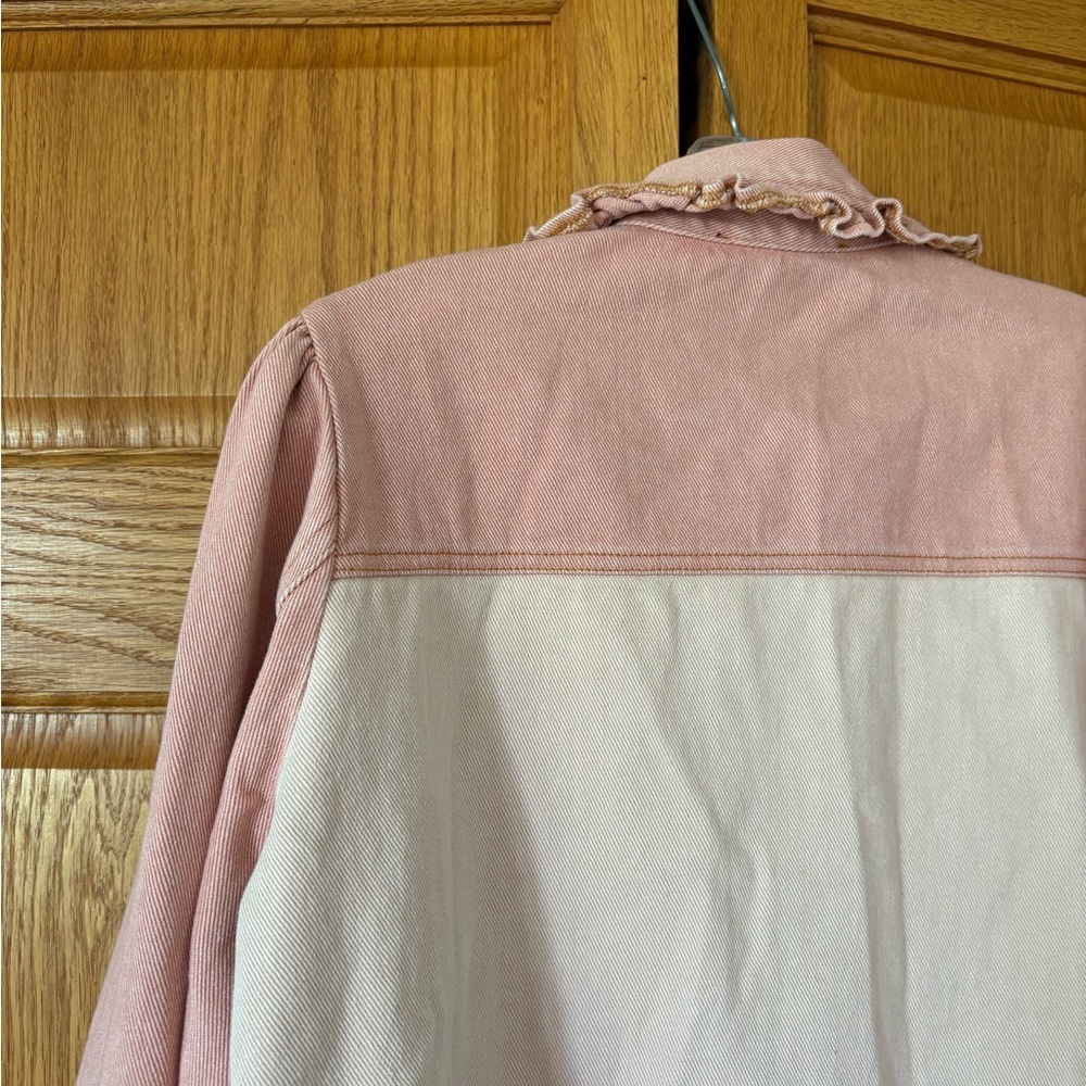 Blue B Collection Chic Pink and Cream Women's Blouse 💗 - Picture 13 of 14